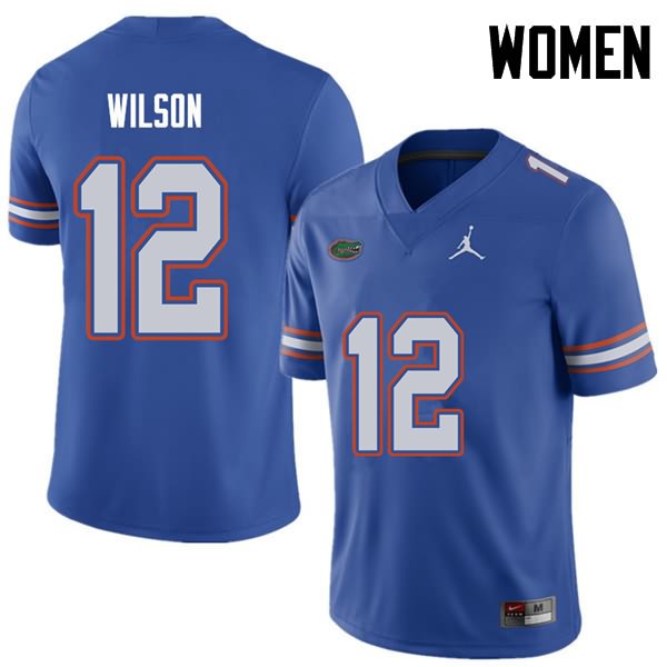 Women's NCAA Florida Gators Quincy Wilson #12 Stitched Authentic Jordan Brand Royal College Football Jersey BTD6465JK